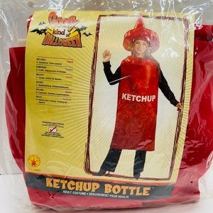Ketchup Bottle Dress Up Halloween Adult Costume Ketchup Bottle